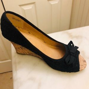 REPORT Peeptoe Wedge Heels.